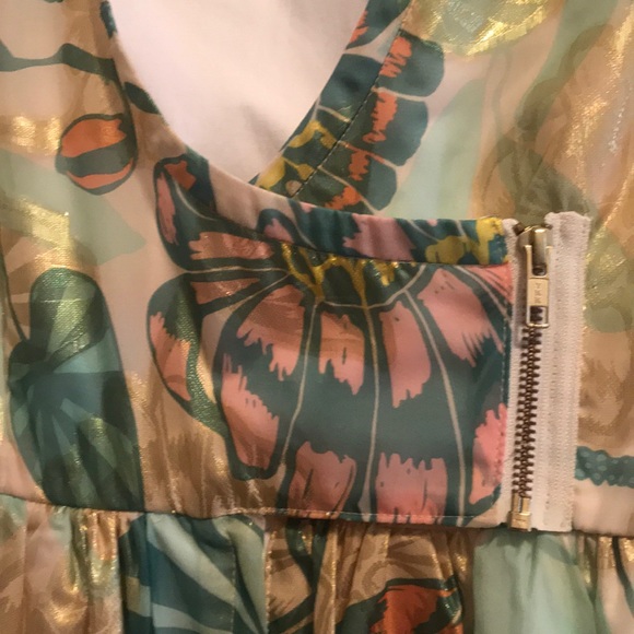 H&M Conscious Collection tulip dress metallic chic - Picture 4 of 8